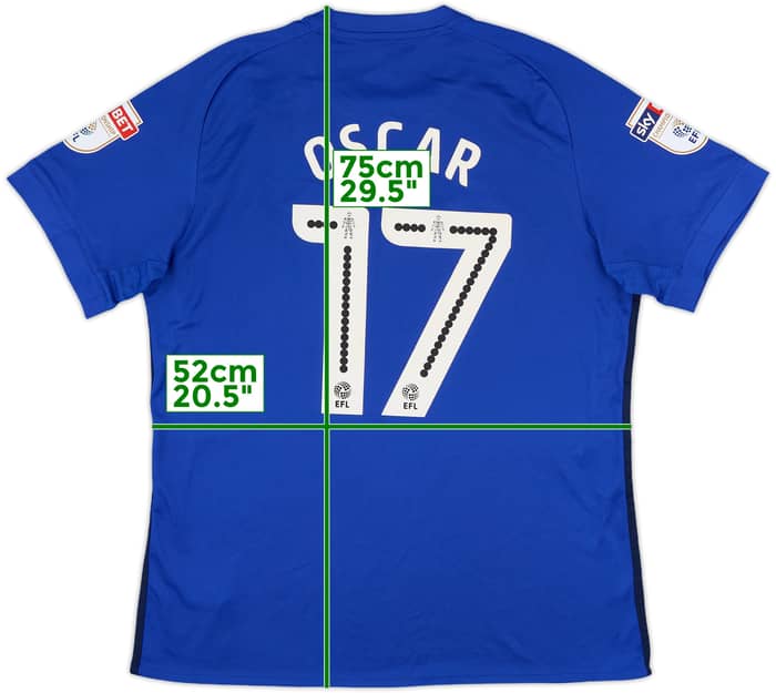 2017-18 Cardiff City Home Shirt Oscar #17 - 7/10 - (L)
