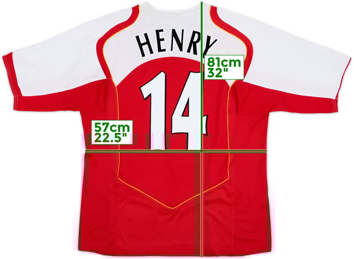 2004-05 Arsenal Home Shirt Henry #14 - 10/10 - (XL)