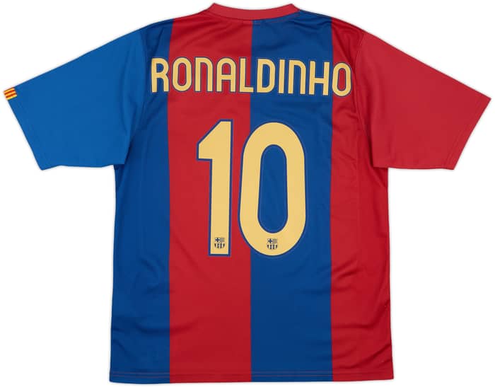 2006-07 Barcelona Basic Home Shirt Ronaldinho #10 - 10/10 - (M)