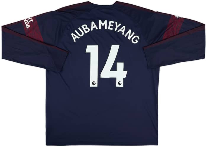 2018-19 Arsenal Away L/S Shirt Aubameyang #14 - 10/10 - (XL)