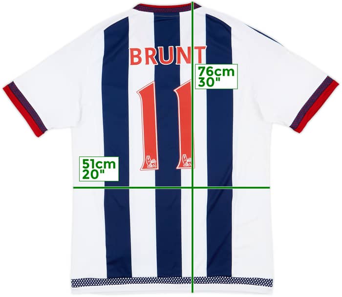 2015-16 West Brom Home Shirt Brunt #11 - 8/10 - (M)