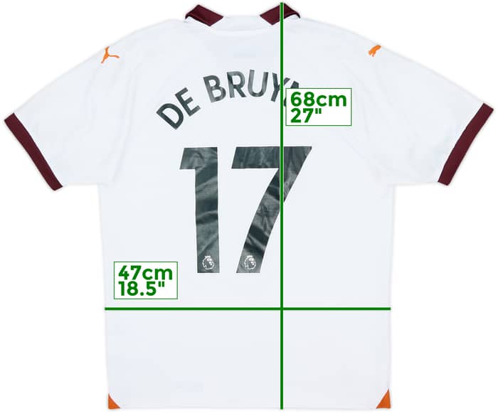 2023-24 Manchester City Away Shirt De Bruyne #17 - 7/10 - (M)