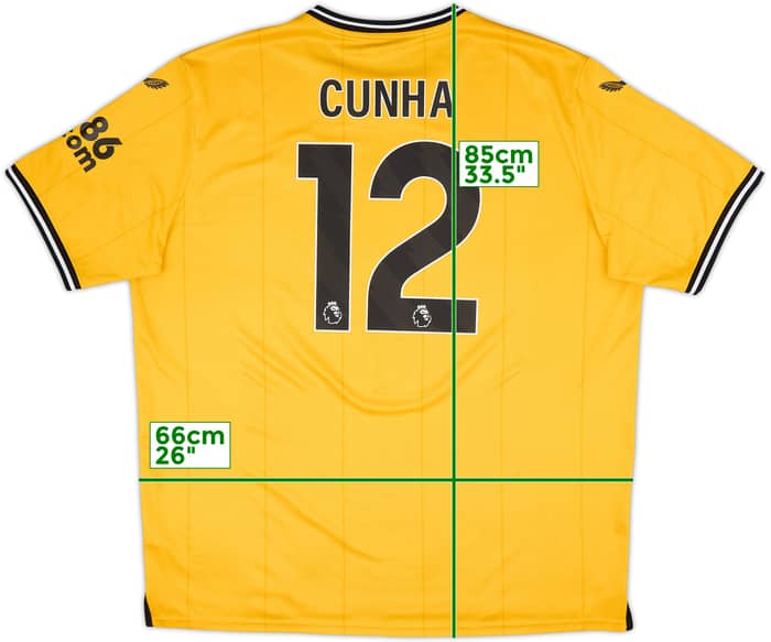 2023-24 Wolves Home Shirt Cunha #12 - 8/10 - (3XL)