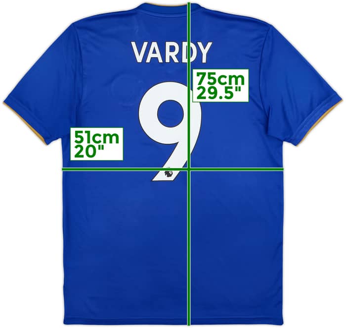 2018-19 Leicester Home Shirt Vardy #9 - 8/10 - (M)