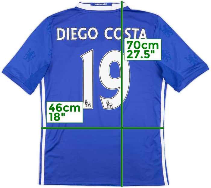 2016-17 Chelsea Home Shirt Diego Costa #19 - 8/10 - (XL.Boys)