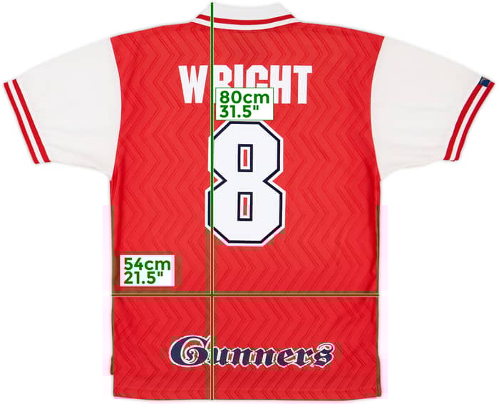1996-98 Arsenal Home Shirt Wright #8 - 8/10 - (L)