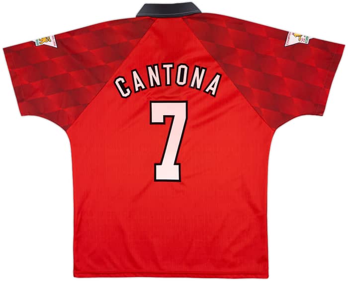 1996-98 Manchester United Home Shirt Cantona #7 - 8/10 - (L)
