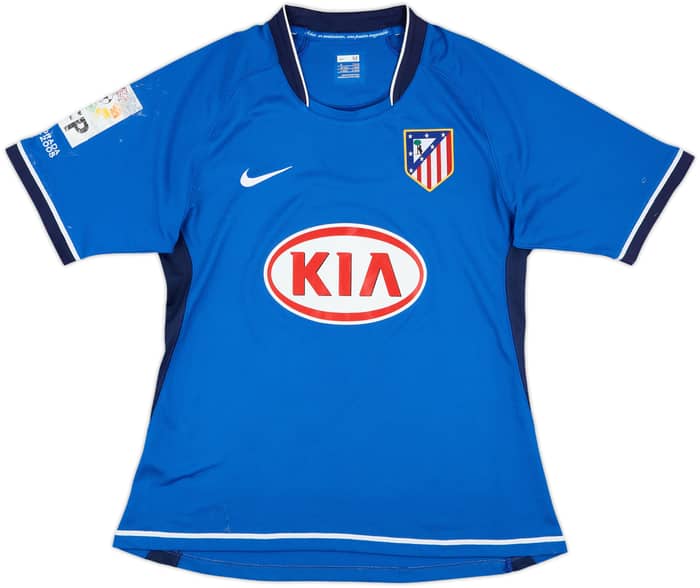 2007-08 Atletico Madrid Player Issue Away Shirt A.López #3 - 5/10 - (M)