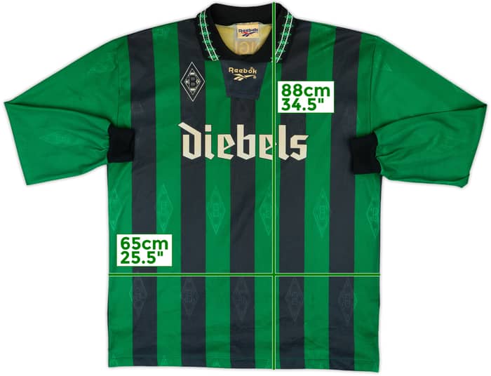 1995-96 Borussia Monchengladbach Away L/S Shirt - 5/10 - (XXL)