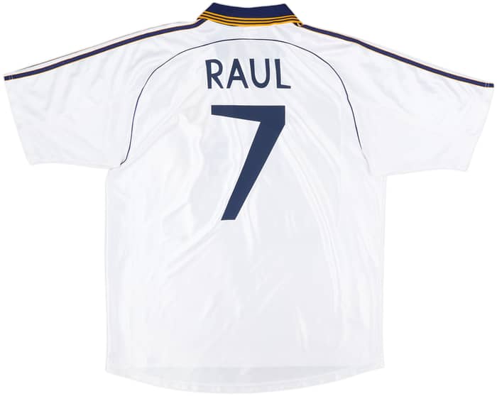 1998-00 Real Madrid Home Shirt Raul #7 - 9/10 - (XL)