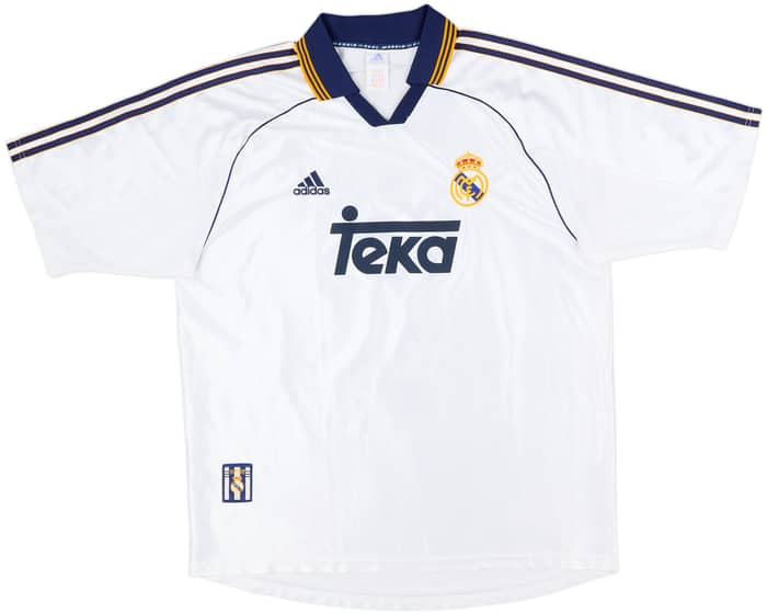 1998-00 Real Madrid Home Shirt Raul #7 - 9/10 - (XL)