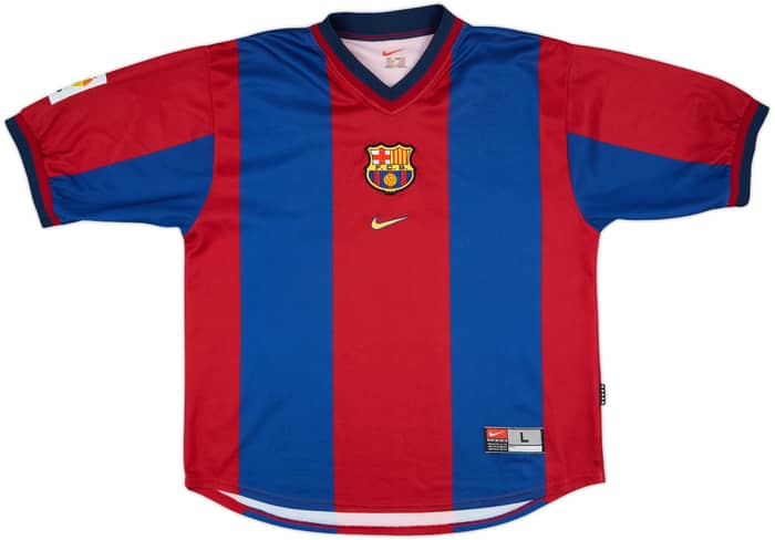 1998-00 Barcelona Home Shirt Rivaldo #11 - 9/10 - (L)