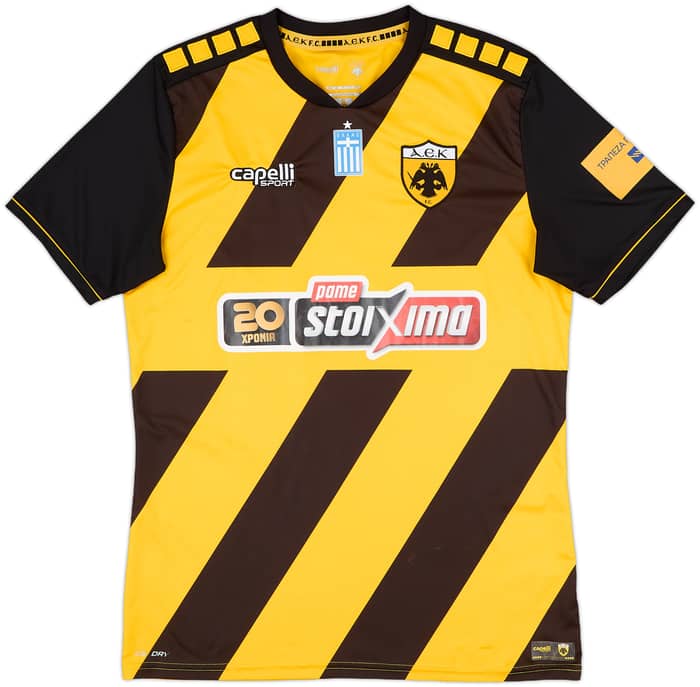 2019-20 AEK Athens Home Shirt Araujo #11 - 5/10 - (S)