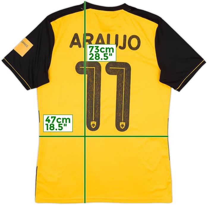 2019-20 AEK Athens Home Shirt Araujo #11 - 5/10 - (S)