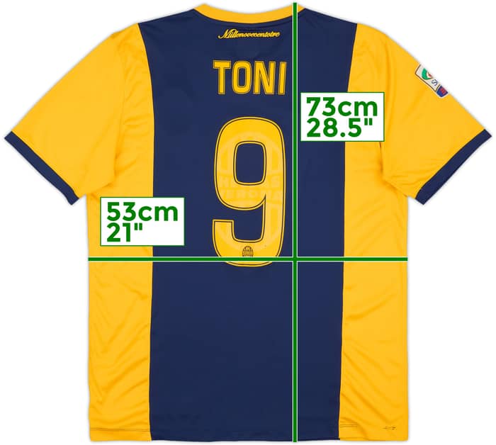 2014-15 Hellas Verona Home Shirt Toni #9 - 7/10 - (L)