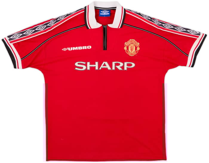 1998-00 Manchester United Home Shirt Beckham #7 - 7/10 - (L)