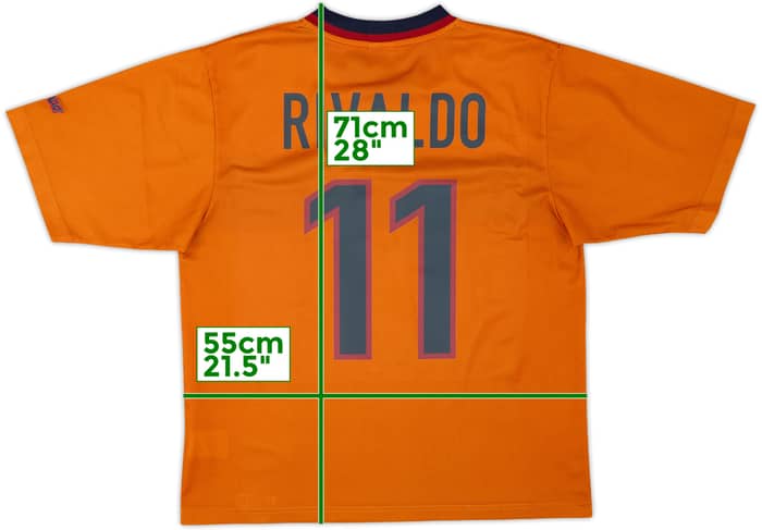 1998-00 Barcelona Basic Third Shirt Rivaldo #11 - 10/10 - (M)