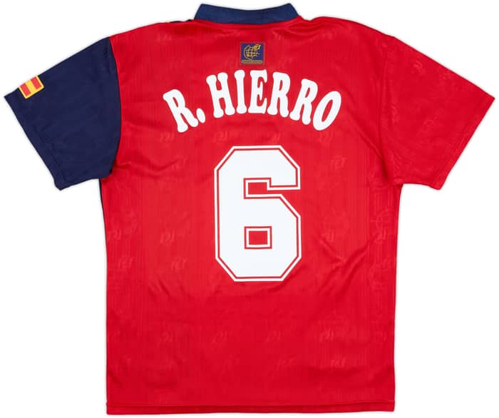 1996-98 Spain Home Shirt R.Hierro #6 - 8/10 - (L)