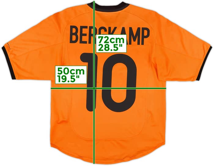 2000-02 Netherlands Home Shirt Bergkamp #10 - 6/10 - (S)
