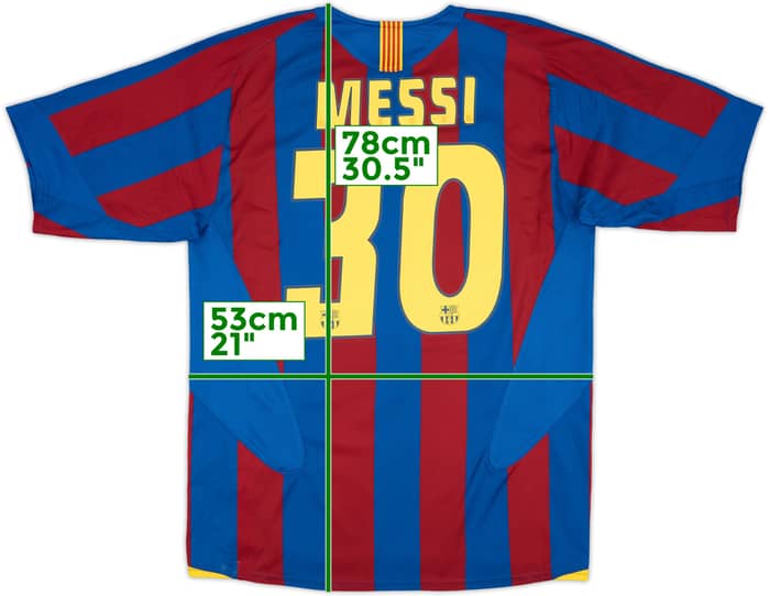 2005-06 Barcelona Home Shirt Messi #30 - 9/10 - (M)