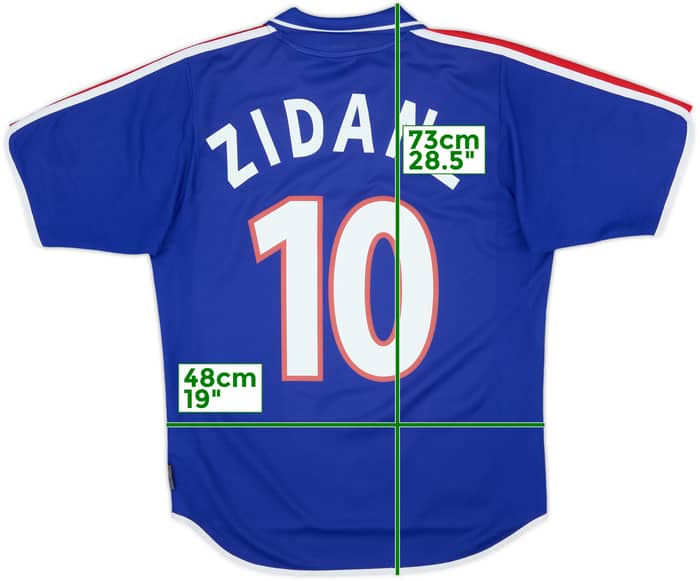 2000-02 France Home Shirt Zidane #10 - 8/10 - (S)