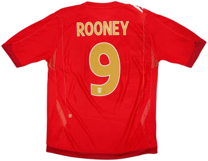 2006-08 England Away Shirt Rooney #9 - 6/10 - (L)
