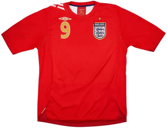 2006-08 England Away Shirt Rooney #9 - 6/10 - (L)