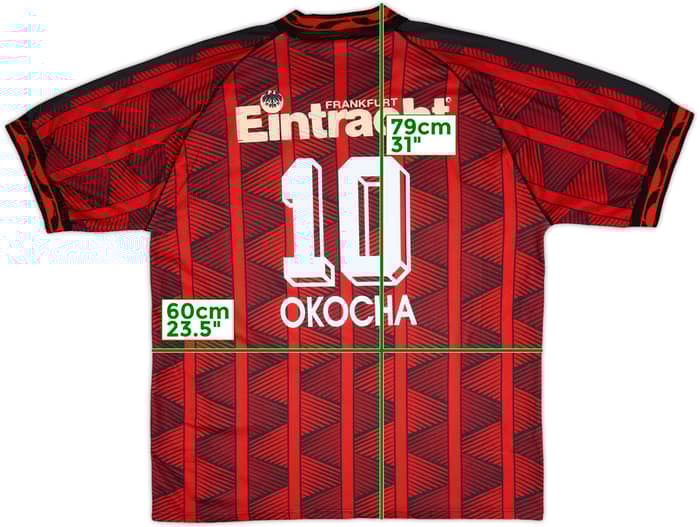 1995-96 Eintracht Frankfurt Home Shirt Okocha #10 - 6/10 - (XL)