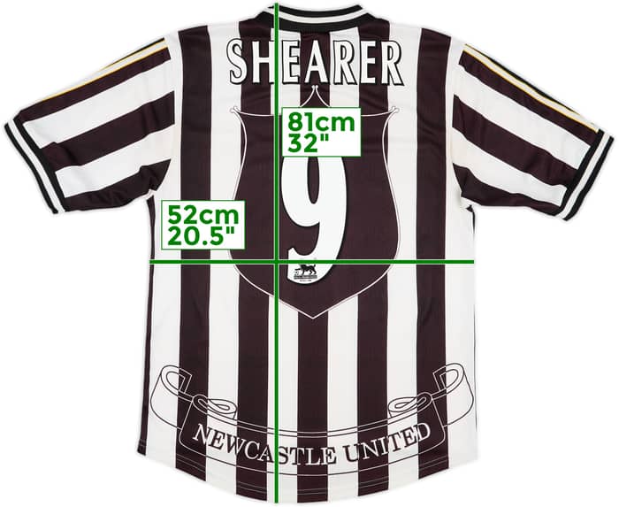 1997-99 Newcastle Home Shirt Shearer #9 - 9/10 - (M)