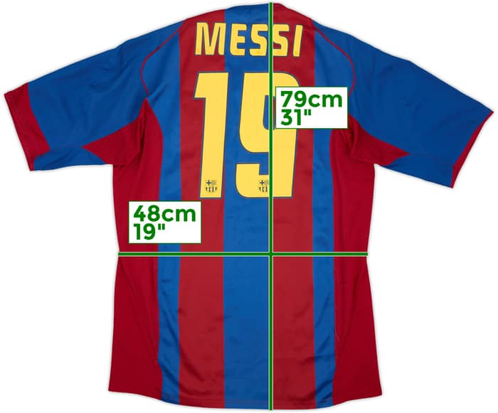 2004-05 Barcelona Home Shirt Messi #19 - 7/10 - (L)