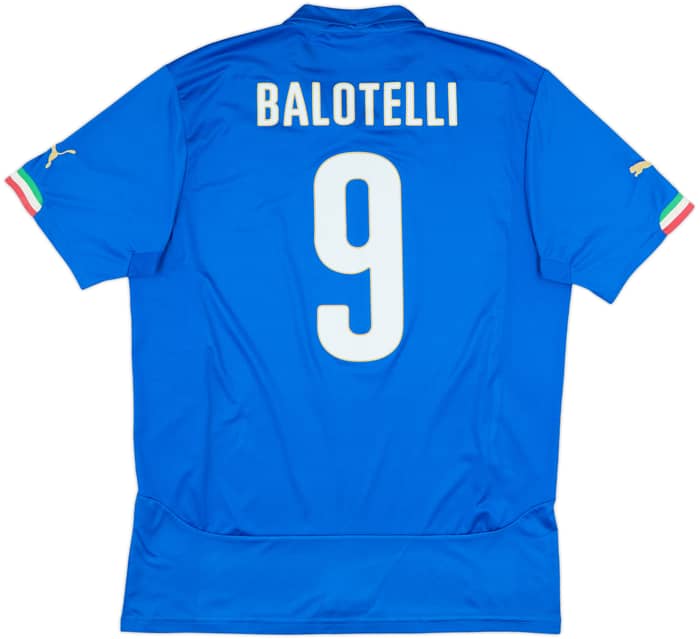 2014-15 Italy Home Shirt Balotelli #9 - 9/10 - (XL)