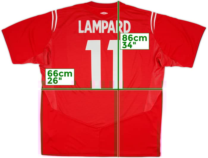 2004-06 England Away Shirt Lampard #11 - 8/10 - (3XL)