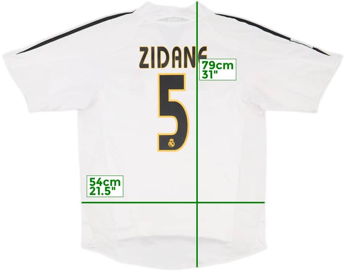 2004-05 Real Madrid Home Shirt Zidane #5 - 5/10 - (M)