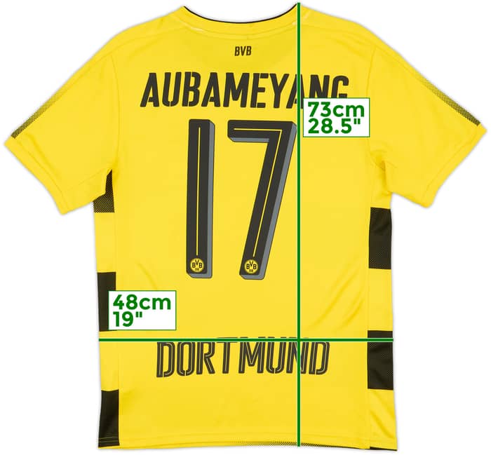 2017-18 Borussia Dortmund Home Shirt Aubameyang #17 - 6/10 - (S)