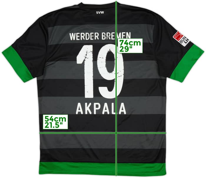 2012-13 Werder Bremen Away Shirt Akpala #19 - 5/10 - (L)