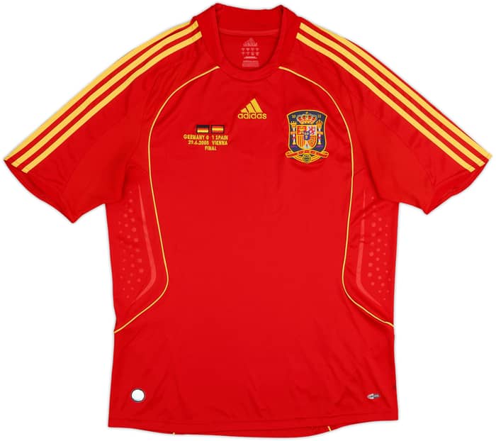 2007-09 Spain 'Squad Signed' Home Shirt - 8/10 - (L)