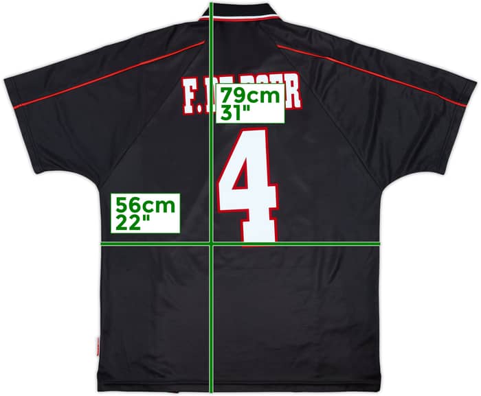 1998-99 Ajax Away Shirt F.De Boer #4 - 8/10 - (L)