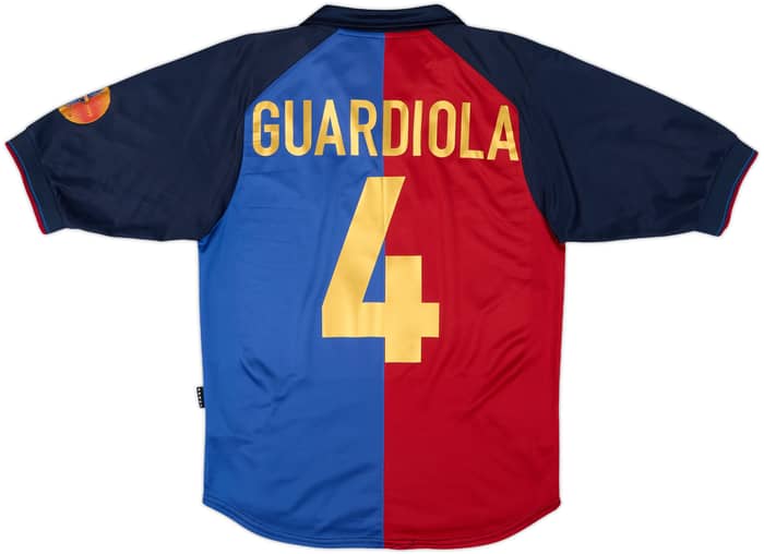 1999-00 Barcelona Centenary Home Shirt Guardiola #4 - 8/10 - (S)