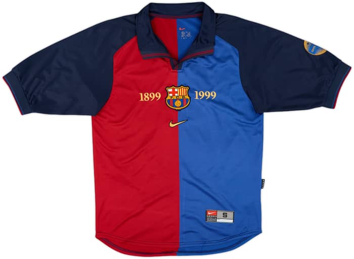 1999-00 Barcelona Centenary Home Shirt Guardiola #4 - 8/10 - (S)