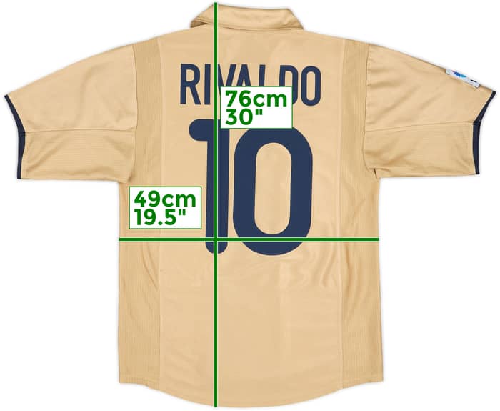 2001-03 Barcelona Away Shirt Rivaldo #10 - 9/10 - (M)