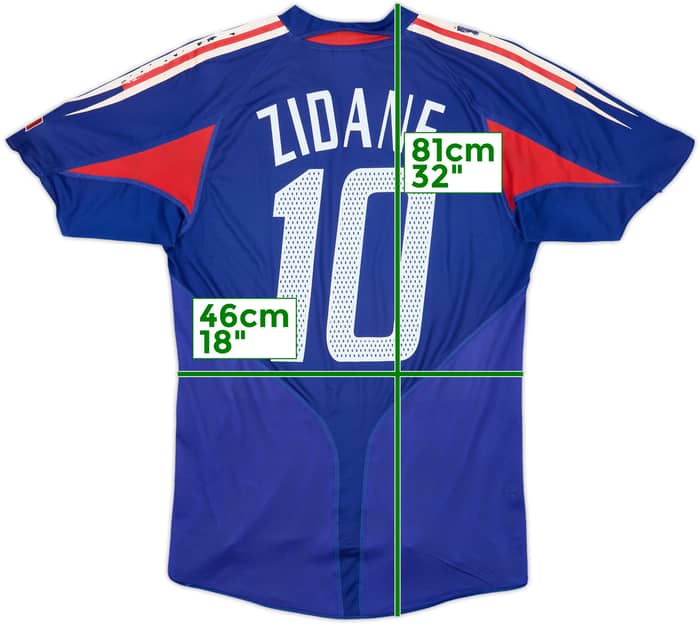 2004-06 France Home Shirt Zidane #10 - 5/10 - (S)