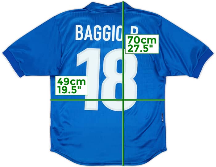 1997-98 Italy Home Shirt Baggio R. #18 - 6/10 - (S)