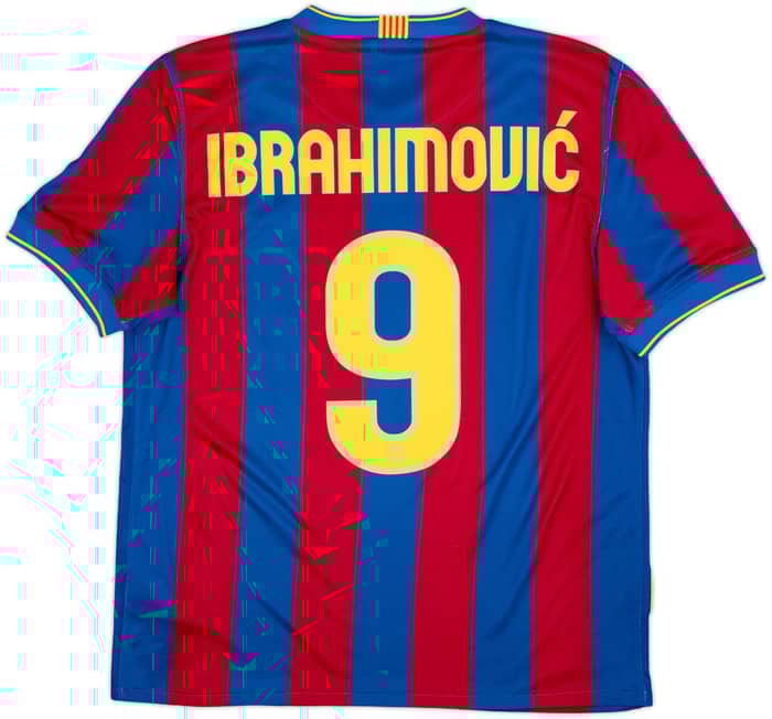 2009-10 Barcelona Home Shirt Ibrahimovic #9 - 8/10 - (M)