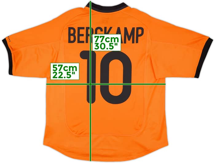 2000-02 Netherlands Home Shirt Bergkamp #10 - 7/10 - (L)