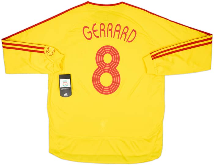 2006-07 Liverpool Player Issue Away L/S Shirt Gerrard #8 (XL)