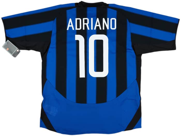 2003-04 Inter Milan Player Issue Home Shirt Adriano #10 (XL)