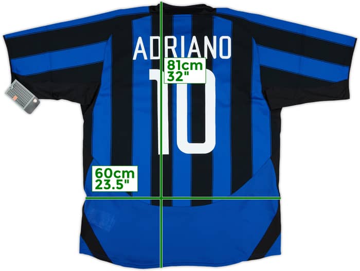 2003-04 Inter Milan Player Issue Home Shirt Adriano #10 (XL)