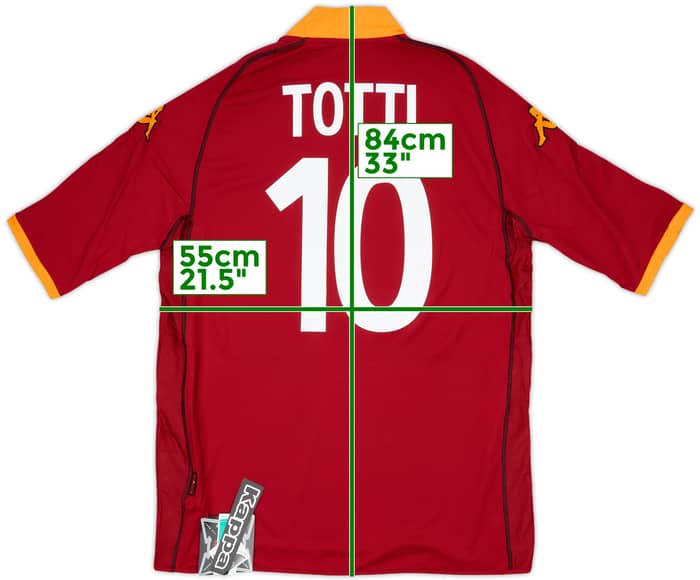 2002-03 Roma Home Shirt Totti #10 (3XL)