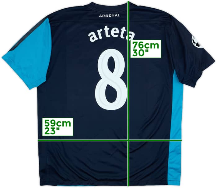 2011-12 Arsenal Away Shirt Arteta #8 - 6/10 - (XL)
