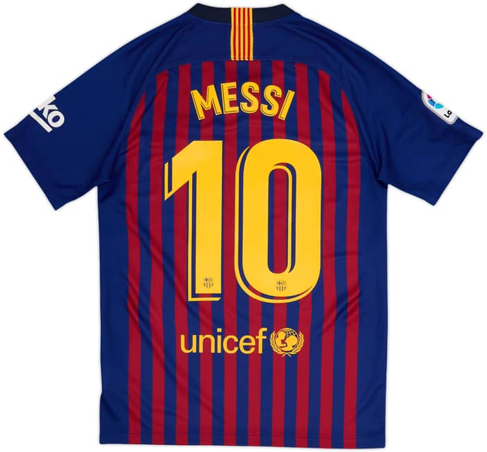 2018-19 Barcelona Home Shirt Messi #10 - 9/10 - (S)